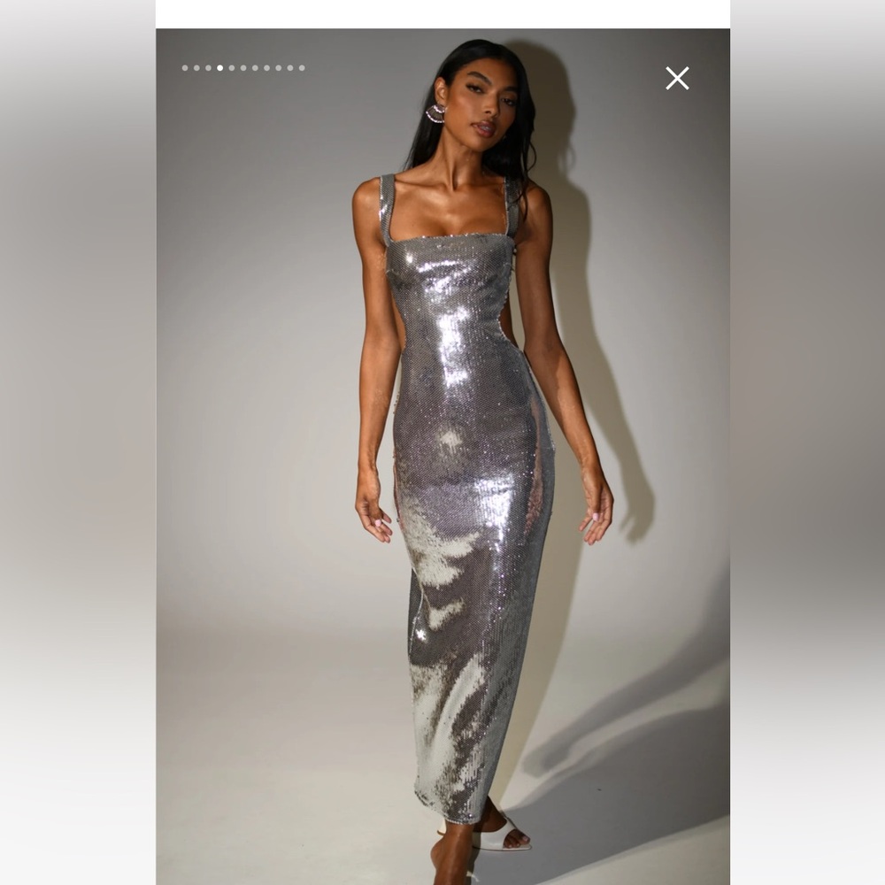 Meshki Adoria Sequin Cut Out Maxi
